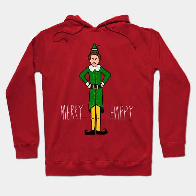 Merry Happy! Hoodie by MikeBrennanAD